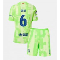 Echipament fotbal Barcelona Paez Gavi #6 Tricou Treilea 2024-25 pentru copii maneca scurta (+ Pantaloni scurti)